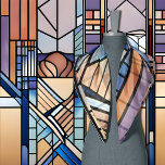 Foulard Déco beige et bleu<br><div class="desc">Cette élégante décoration Art déco est dans les tons beige, bleu et violet clair. C'était imaginé dans l'IA.</div>