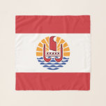 Foulard Drapeau de la Polynésie française<br><div class="desc">Drapeau patriotique de Polynésie française.</div>