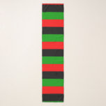 Foulard Drapeau horizontal rouge, noir, vert d'Africain de<br><div class="desc">Écharpe de mousseline de soie avec le drapeau horizontal rouge,  noir,  et vert d'Africain de casserole. Ce drapeau est également connu en tant que le drapeau afro-américain et drapeau noir de libération. Personnalisable. Moderne et à la mode,  parfait pour tout équipement.</div>