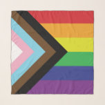Foulard Drapeau progressiste LGBTQIA<br><div class="desc">Taille: Carré moyen Kerchief Chiffon Scarf, 36" x 36""Je me sens jolie, oh si jolie !" Elevez votre style avec un foulard imprimé sur mesure dans un tissu délicat et en mousseline. Finition des ourlets de manière professionnelle, vous pourrez le portez toute l'année. Dimensions : 36 po x 36 po Matière...</div>