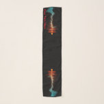 Foulard Dualité de la vague de particules<br><div class="desc">Une interprétation fractale bleue et rouge du concept physique de dualité onde-particule. Customisez en ajoutant votre propre texte.</div>