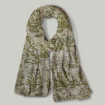 Foulard Élégant écrin vintage de toile de jouy<br><div class="desc">Vintage rétro olivier vert toile de jouy Écharpe. Améliorez votre garde-robe avec l'élégance intemporelle de toile de jouy design vintage, inspiré par les motifs exquis des scènes roses chaudes françaises. Ces tirages de Toile sophistiqués sont une rage permanente en ce moment, de beaux designs qui apportent beauté naturelle et charme....</div>