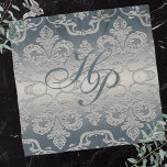 Foulard Élégant Monogramme gris Taupe Royal Damask<br><div class="desc">Elegant Gris et Taupe Damask motif avec ombrage léger. L'ombrage est un effet simulé. Personnalisez ce design en ajoutant votre nom,  vos initiales,  votre date commémorative,  votre monogramme ou votre graphique. RemiDeVan© Impression de haute qualité. remidevandesigns@gmail.com pour support de personnalisation.</div>