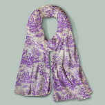 Foulard Elégant vintage violet toile de jouy<br><div class="desc">Vintage rétro violet toile de jouy Scarf. Améliorez votre garde-robe avec l'élégance intemporelle de toile de jouy design vintage, inspiré par les motifs exquis des scènes roses chaudes françaises. Ces tirages de Toile sophistiqués sont une rage permanente en ce moment, de beaux designs qui apportent beauté naturelle et charme. Cette...</div>