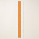 Foulard Elégante Tangerine moderne Orange Blancs<br><div class="desc">Ce design élégant présente une large bande centrale orange vif et chaleureuse,  sans bordure,  se mélangeant harmonieusement à un arrière - plan blanc immaculé.</div>