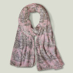Foulard Elégante toile de jouy rose vintage<br><div class="desc">Vintage rétro rose gris toile de jouy Écharpe. Améliorez votre garde-robe avec l'élégance intemporelle de toile de jouy design vintage, inspiré par les motifs exquis des scènes roses chaudes françaises. Ces tirages de Toile sophistiqués sont une rage permanente en ce moment, de beaux designs qui apportent beauté naturelle et charme....</div>