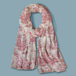 Foulard Elégante toile rouge vintage de jouy<br><div class="desc">Vintage rétro rouge toile de jouy Écharpe. Améliorez votre garde-robe avec l'élégance intemporelle de toile de jouy design vintage, inspiré par les motifs exquis des scènes roses chaudes françaises. Ces tirages de Toile sophistiqués sont une rage permanente en ce moment, de beaux designs qui apportent beauté naturelle et charme. Cette...</div>