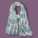 Foulard Elégante toile turquoise vintage de jouy<br><div class="desc">Vintage rétro turquoise toile de jouy Scarf. Améliorez votre garde-robe avec l'élégance intemporelle de toile de jouy design vintage, inspiré par les motifs exquis des scènes roses chaudes françaises. Ces tirages de Toile sophistiqués sont une rage permanente en ce moment, de beaux designs qui apportent beauté naturelle et charme. Cette...</div>