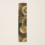 Foulard Équipements en laiton sans vapeur<br><div class="desc">Sans joint,  métal,  laiton,  or engrenages sur arrière - plan foncé rouillé. Style Steampunk.</div>