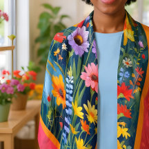Étang avec fleurs lumineuses et papillons Art