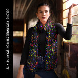 Foulard Fête de la fête Confetti coloré Chiffon noir<br><div class="desc">Fête de la fête Colorful Confetti Arrière - plan noir Chiffon Scarf. Personnalisez-le avec votre oeuvre. Modifiez-le pour modifier l'arrière - plan coloré. Pour toute occasion,  Jour de l'An,  4 juillet,  Noël,  Fête des Mères,  anniversaire,  un cadeau pour vous ou quelqu'un de spécial.</div>