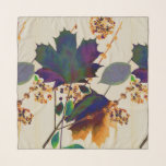 Foulard Feuilles d'automne Royal Colonnes Chiffon Scarf<br><div class="desc">Joli collage de feuillage nature de feuilles d'automne et de fleurs séchées. L'artisanat numérique personnalisé offre un affichage étonnamment coloré. Parfait pour offrir un cadeau ou pour décorer votre propre environnement.</div>