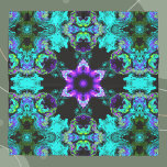 Foulard Fleur d'hippie psychédélique violet Turquoise et n<br><div class="desc">Cette conception kaléidoscope psychédélique est composée de violet,  turquoise et noir. Des visuels trippy vibreants pour l'hippie moderne ou toute personne qui aime les couleurs vives!</div>