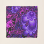 Foulard Fleur fractale de l'écume de Chiffon<br><div class="desc">Un motif fractal complexe violet et rose aux formes de fleur à flou.</div>