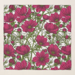 Foulard Fleurs Cosmos roses<br><div class="desc">Illustrations vectorielles dessinées à la main avec fleurs cosmos roses</div>