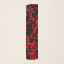 Forme de coeur rouge FlowerLong Scarf