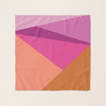 Foulard Formes de bloc de couleur géométrique en Magenta v<br><div class="desc">Blocage de couleur géométrique vibreux et audacieux avec des lignes diagonales et des triangles en magenta,  violet,  ambre,  pêche et orange,  personnalisées avec votre nom.</div>