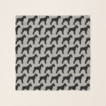 Foulard Giant Schnauzer Silhouettes Motif<br><div class="desc">L'Écharpe de Schnauzer</div>