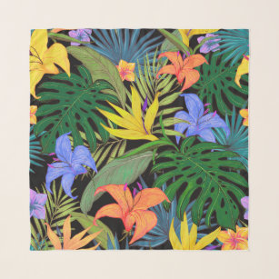 Foulard Graphique de fleur d'Aloha de Hawaii tropical