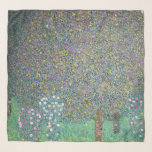 Foulard Gustav Klimt - Rosiers sous les arbres<br><div class="desc">Rosiers sous les arbres / Roses sous les arbres par Gustav Klimt en 1905</div>
