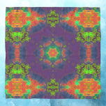 Foulard Hippie psychédélique violet orange et vert<br><div class="desc">Ce kaléidoscope psychédélique est composé de violet,  vert et orange. Des visuels trippy vibreants pour l'hippie moderne ou toute personne qui aime les couleurs vives!</div>
