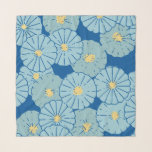 Foulard Illustration du motif floral bleu japonais<br><div class="desc">Un joli bloc botanique de fleurs bleues et jaunes créé à partir d'un tableau japonais vintage.</div>