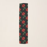 Foulard Jardin Rouge Fleur Rose Floral Chiffon Écarf<br><div class="desc">Ce magnifique foulard en mousseline fleurie présente un motif répétitif d'une seule rose rouge avec des feuilles verts posés sur un arrière - plan noir pur. Quelle idée merveilleuse pour un jardinier ou un amoureux des fleurs !</div>