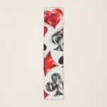 Foulard Joueur de poker Joueur de cartes de jouer costumes<br><div class="desc">Gris,  arrière - plan texturé avec des symboles de cartes à jouer polygonaux. Symboles de jeu de cartes,  coeur,  diamant,  pique et club.</div>