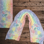 Foulard Le ministre interconfessionnel Stole (Arc-en-ciel<br><div class="desc">Magnifique écharpe en vitrail effet arc-en-ciel couleurs avec des symboles de différentes religions et un labyrinthe dans l'arrière - plan. Convient à un ministre interconfessionnel d'utiliser comme un vol cérémonial.</div>