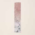 Foulard Marbre blanc de Parties scintillant rose Gold Sequ<br><div class="desc">Marbre blanc de Parties scintillant de Rose de Séquin Or Faux Ombre</div>