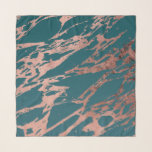 Foulard Marbre Turquoise Rose moderne<br><div class="desc">Cette feuille d'or rose imitation moderne et élégante et ce motif en pierre verte turquoise paon sont parfaits pour la femme branchée et élégante. Profitez de ce décor chic, luxueux et contemporain. ***CONCEPTION IMPORTANTE NOTE : pour les demandes personnalisées relatives aux modifications des aspects de la conception; y compris les...</div>
