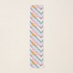 Foulard Mod Geo Chevron Design graphique en couleurs paste<br><div class="desc">Ajoutez un peu de couleur à votre tenue avec ce design graphique Mod Geo Chevron dans Pastel Colours Scarf.</div>