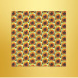 Foulard Modèle floral de tournesol jaune et bronze<br><div class="desc">Accentuez votre garde-robe dans ce style carré,  foulard en mousseline qui présente l'image photo d'une grande fleur de tournesol jaune et bronze et imprimé dans un motif extensible. Un joli design floral ! Sélectionnez votre taille d'écharpe.</div>