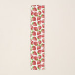 Foulard Motif d'aquarelle de fraises<br><div class="desc">J'ai peint des fraises aux aquarelles,  puis j'ai scanné le tableau et j'en ai fait un motif</div>