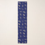 Foulard motif de bogues sur bleu foncé<br><div class="desc">foulard motif</div>