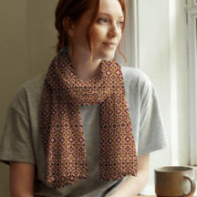 Motif de carreaux Abstraits Chiffon Scarf