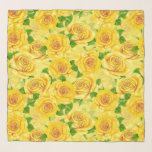 Foulard Motif de rose d'aquarelle jaune<br><div class="desc">Motif sans couture en roses jaunes peintes à l'aquarelle.</div>