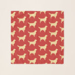Foulard Motif de silhouettes de golden retriever<br><div class="desc">L'écharpe de l'amant d'or</div>