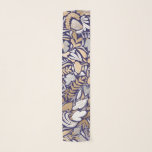 Foulard Motif d'illustration de la feuille florale blanche<br><div class="desc">Cette motif moderne et élégante conviendra parfaitement à une femme design et branchée. Il présente une feuille d'or imitation imprimée, des fleurs blanches, grises et bleu marine dessinées à la main, ainsi qu'un motif d'illustration en feuilles. C'est un design chic, joli, unique et luxueux, idéal pour une femme raffinée et...</div>