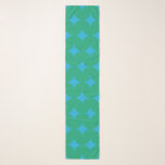Foulard Motif géométrique moyen siècle - Vert et Bleu<br><div class="desc">Motif géométrique moyen siècle - Vert et Bleu</div>
