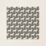 Foulard Motif jaune de silhouettes de labrador retriever<br><div class="desc">L'écharpe de l'amant jaune de laboratoire</div>