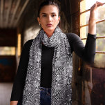 Foulard Motif noir blanc Zebra Stripes<br><div class="desc">Écharpe de Motif noir blanc Zèbre</div>