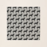 Foulard Motif noir de silhouettes de labrador retriever<br><div class="desc">L'écharpe de l'amant noir de laboratoire</div>