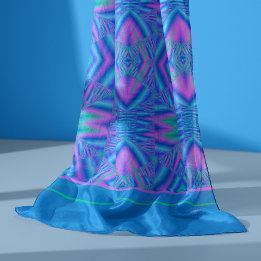 Foulard Motif tribal rose et bleu