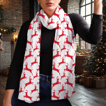 Foulard Noël minimaliste du Motif Red Deer<br><div class="desc">Cet élégant foulard en mousseline est doté d'un motif minimaliste de cerf rouge, idéal pour ajouter une touche élégante à votre garde-robe d'hiver. Idéal pour les fêtes de fin d'année, les fêtes de Noël ou l'usure décontractée de tous les jours, le design délicat présente des silhouettes de cerfs sur un...</div>