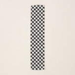Foulard Noir et blanc Checkered<br><div class="desc">Art numérique abstrait des carrés noirs et blancs dans une formation checkered.</div>