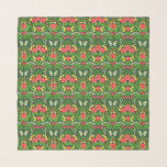 Foulard Pansies rouges, oiseaux et papillons<br><div class="desc">Papier peint de jardin peint à la main avec boiseries,  lys,  fleurs de coeur saignant,  feuilles,  oiseaux et papillons motifs sans couture.</div>