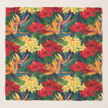 Foulard Paradis tropical Hawaï Floral Sarong<br><div class="desc">Cette peinture numérique originale de l'illustrateur renommé Jeff Fillbach est une explosion des couleurs de certaines des plus belles fleurs de la nature. Doté d'un éventail de plumeria sur une aquarelle arrière - plan de nuances de bleu profond, ce design se coordonne avec notre flore hawaïenne du Paradis Tropical qui...</div>
