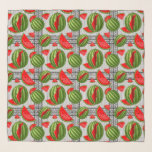 Foulard Pastèque Palestine - Slice<br><div class="desc">La pastèque est un symbole de l'expression publique palestinienne dans les manifestations et les oeuvres d'art,  représentant la lutte contre l'occupation israélienne des territoires palestiniens. Illustration vectorielle originale Copyright BluedarkArt.</div>