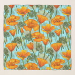 Foulard Pavot de Californie<br><div class="desc">Motif à main avec des pavots de Californie</div>